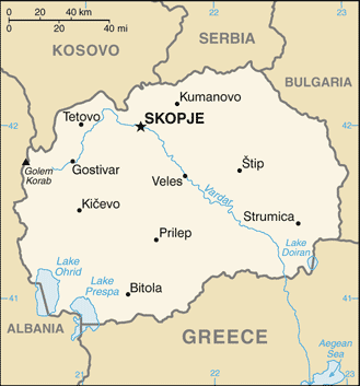 macedonie villes carte
